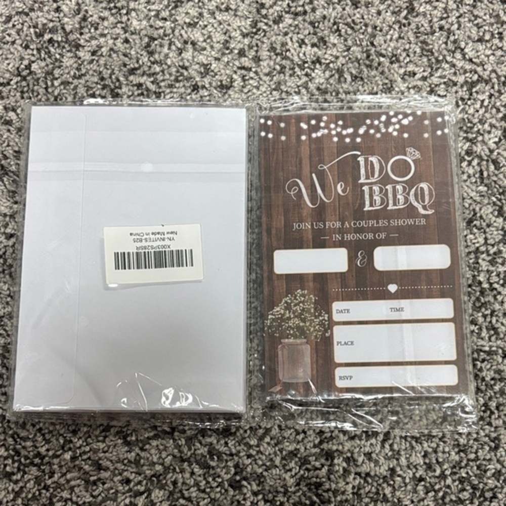 BBQ bridal/ WeddingShower Invitation Cards